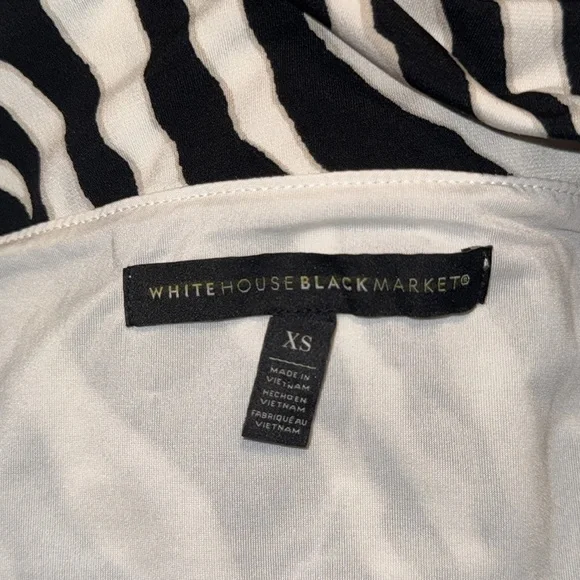 White House Black Market Off The Shoulder Zebra Print Top - Picture 5 of 5